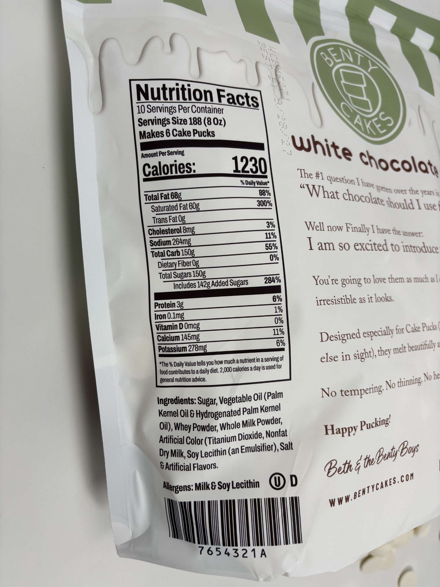 Benty Melts Single Pack Milk or White Chocolate 5LB