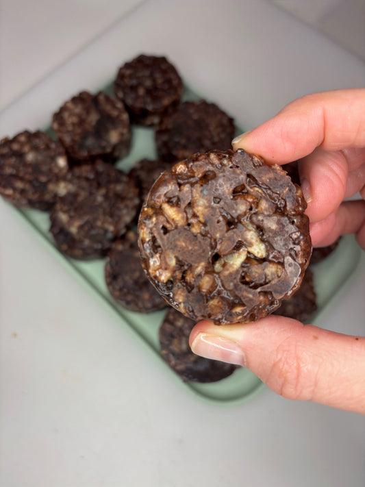 Chocolate Oreo Rice Crispy Pucks
