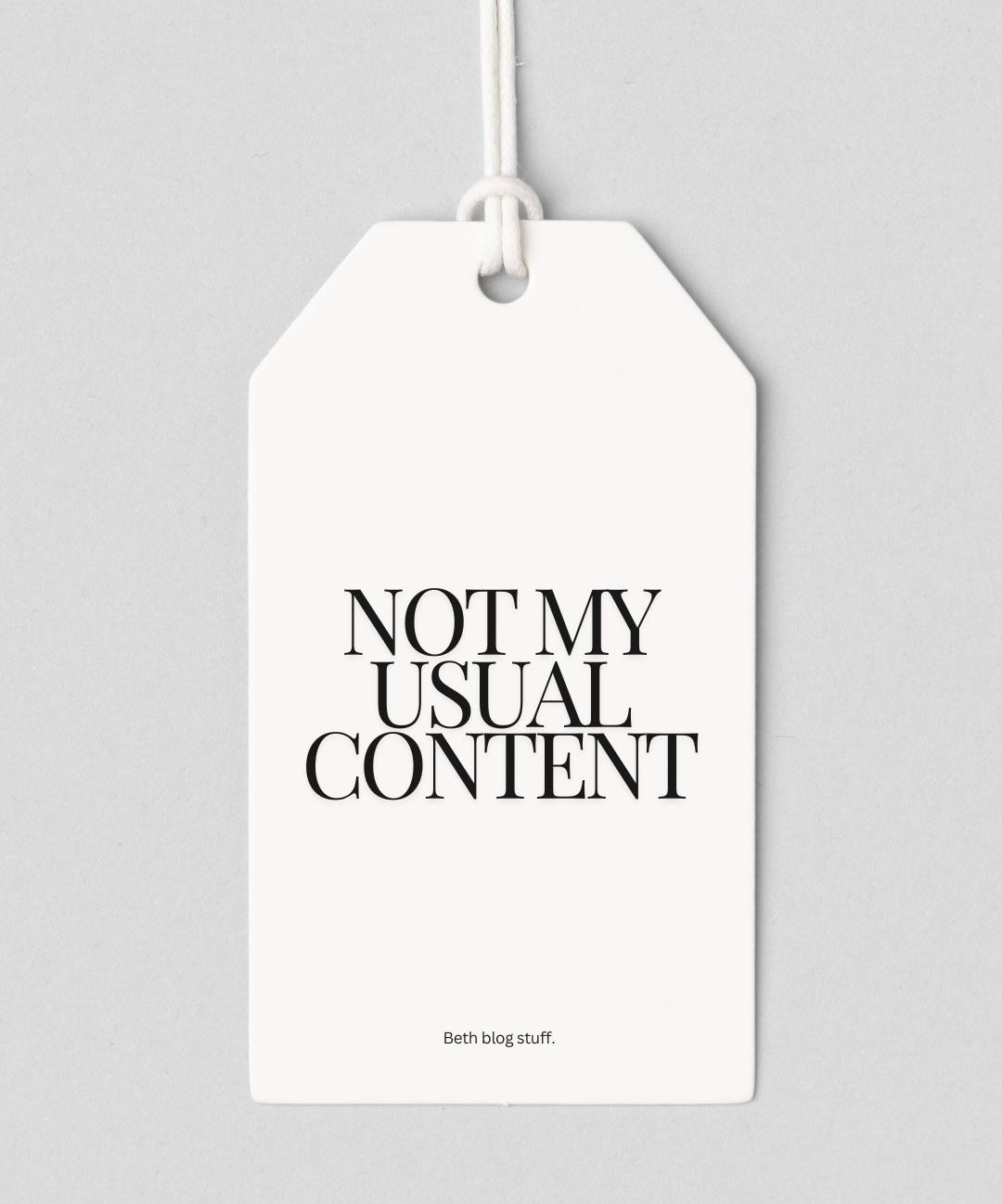 Not the usual content.