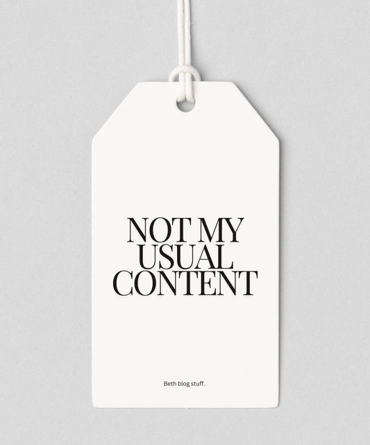 Not the usual content.