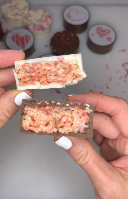 Strawberry Rice Crispy Pucks